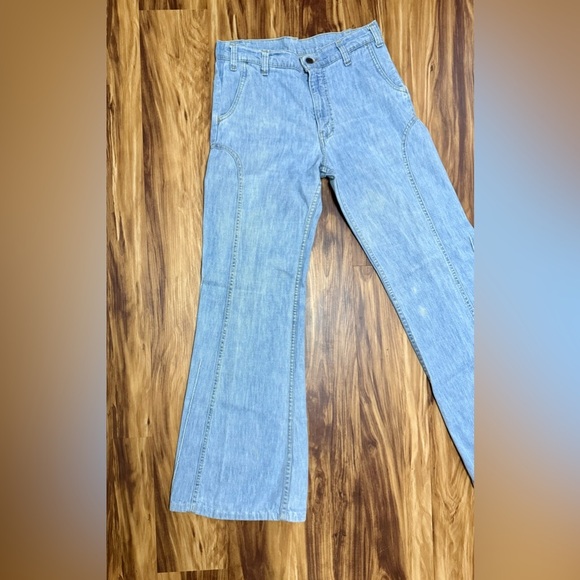 Vintage Original 70s Levi’s Stratus Light Blue Flare Jeans - Picture 9 of 16